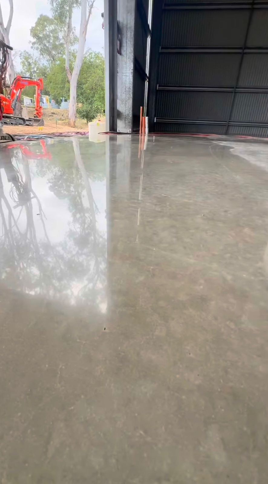 Concreto polido em galpão